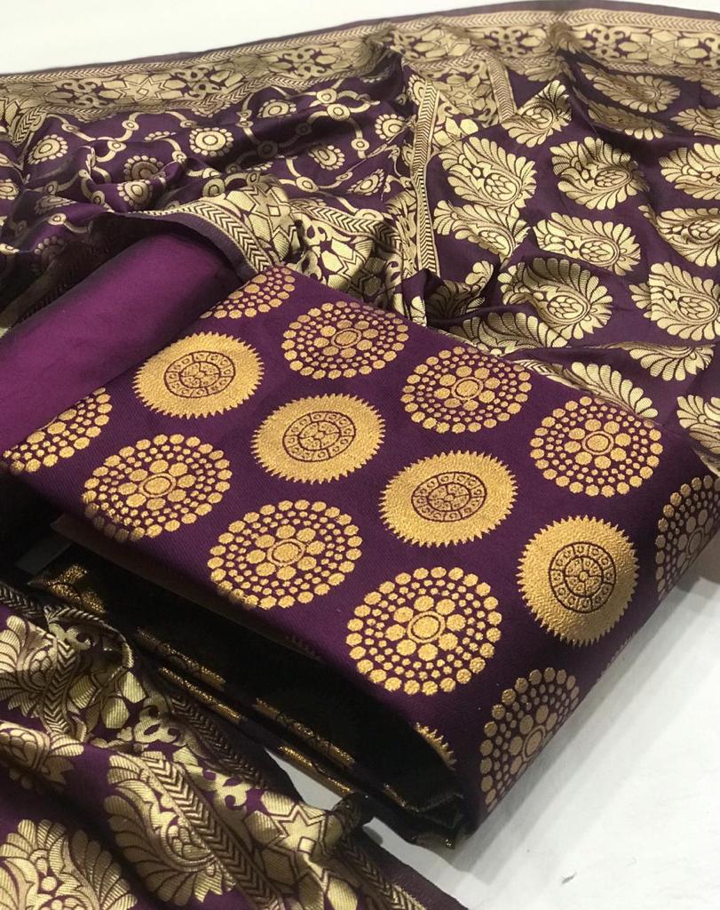 Banarasi Silk Dress 30 Latest Designer  Casual Wear Dress Material Collection