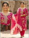 Naisha K 724 Vertican Discharge Print Kurti With Bottom Dupatta Wholesale Online