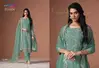 Elaan By Vipul  Gold Crinkle Organza Designer Salwar Suit Suppliers In India
