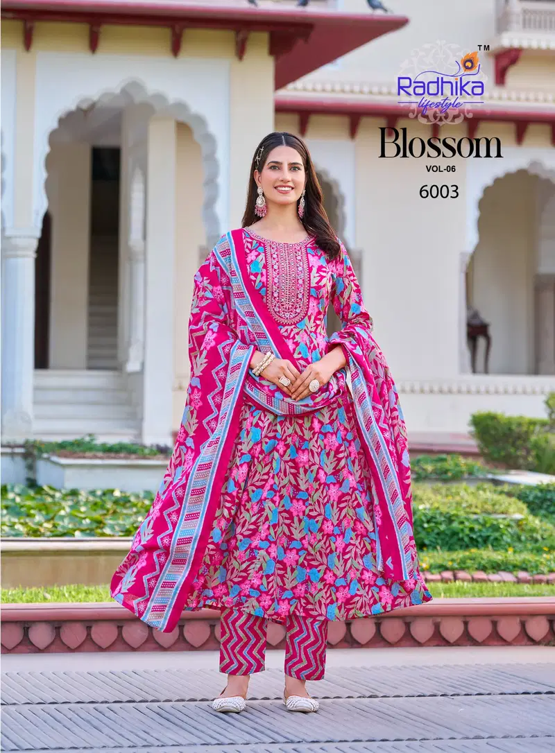 Blossom Vol 6 By Radhika Cotton Printed Kurti With Bottom Dupatta Wholesale Online