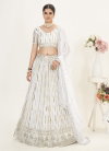 SS151 1692 White Georgette Party Wear Lehenga Choli Wholesale Price In Surat
