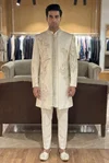 Cream Outluk Vol 144 Designer Heavy Armani Mens Indo Western 14401