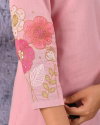 Naisha K 120 Khadi Cotton With Embroidered Work Co Ord Set Wholesale Online