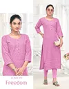 Freedom By Tunic House Viscous Rayon Chikanakari Wholesale Kurtis Suppliers In Mumbai