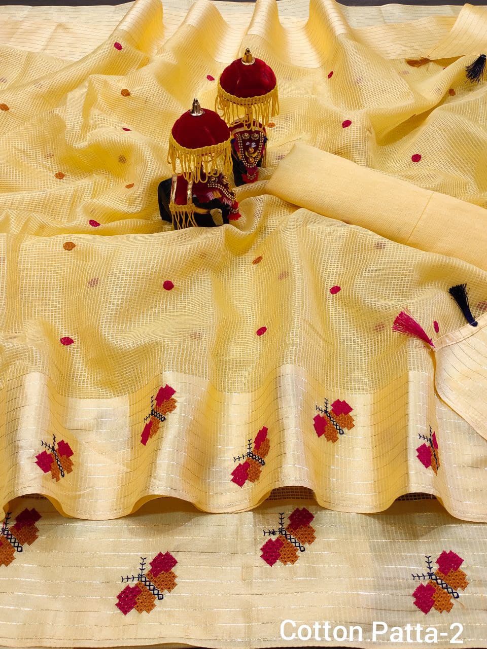 Bt 1 Cotton Patta New Hit Design Arrived Casual Wear Cotton Saree With Zari Border Collection