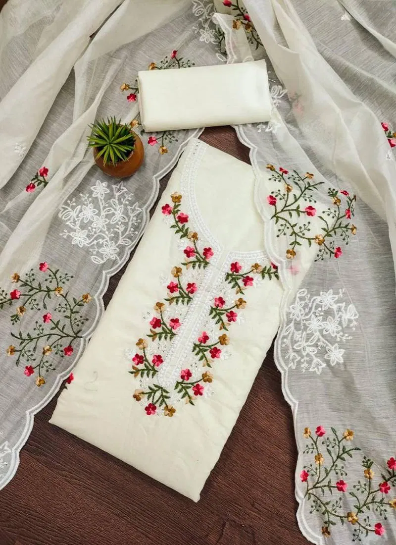 Color Set 9071 Stylish Chanderi Cotton Dress Material Bulk Orders In India