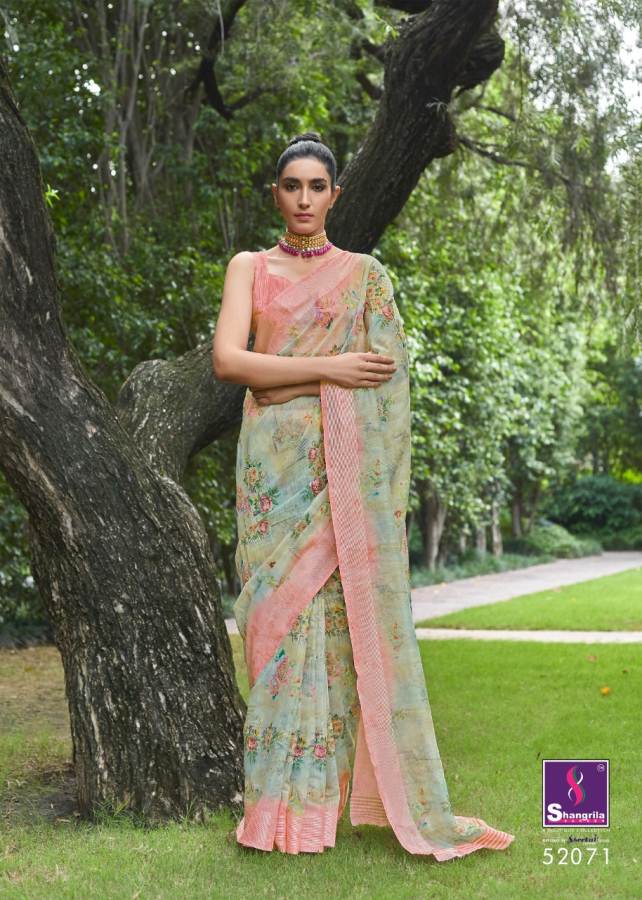 Shangrila Akira Latest Collection Of Casual Wear Linen Cotton Saree 
