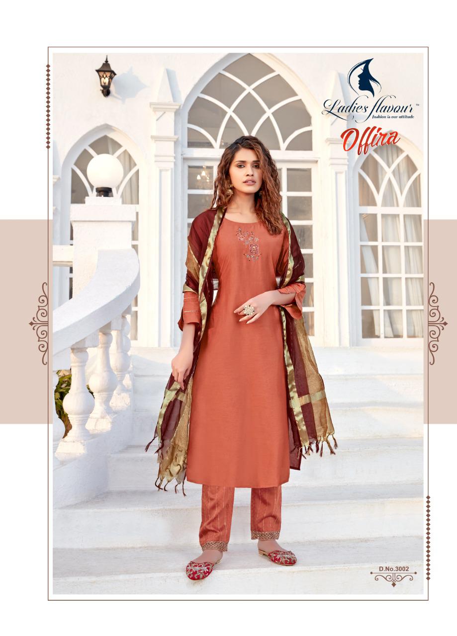 Ladies Flavour Offira Latest Fancy Casual Wear Heavy Nylon Viscose With Embroidery With Hand work Readymade Collection
