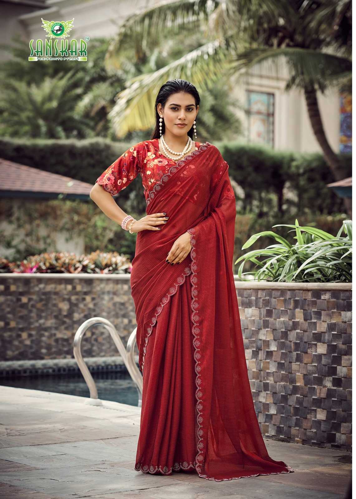 Husn By Sanskar Simmer Saree Wholesale In India