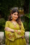KF 306 Kalaai PV Chanderi Embroidery Kurti With Bottom Dupatta
