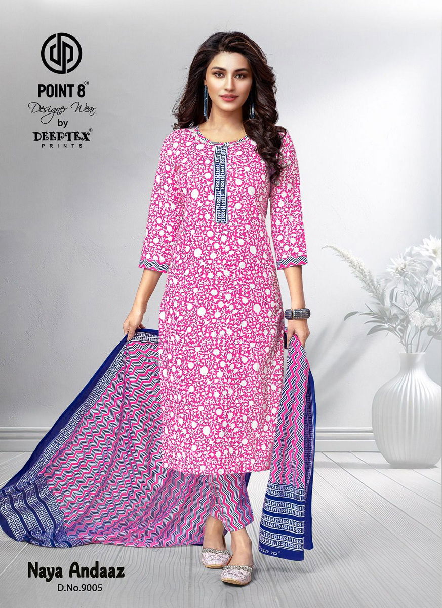 Naya Andaaz Vol 9 By Deeptex Cotton Printed Kurti   Bottom With Dupatta Suppliers In India