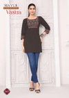 Vastra Vol 3 By Mayur Cotton Ajrak Printed Short Tops Wholesalers In Surat
