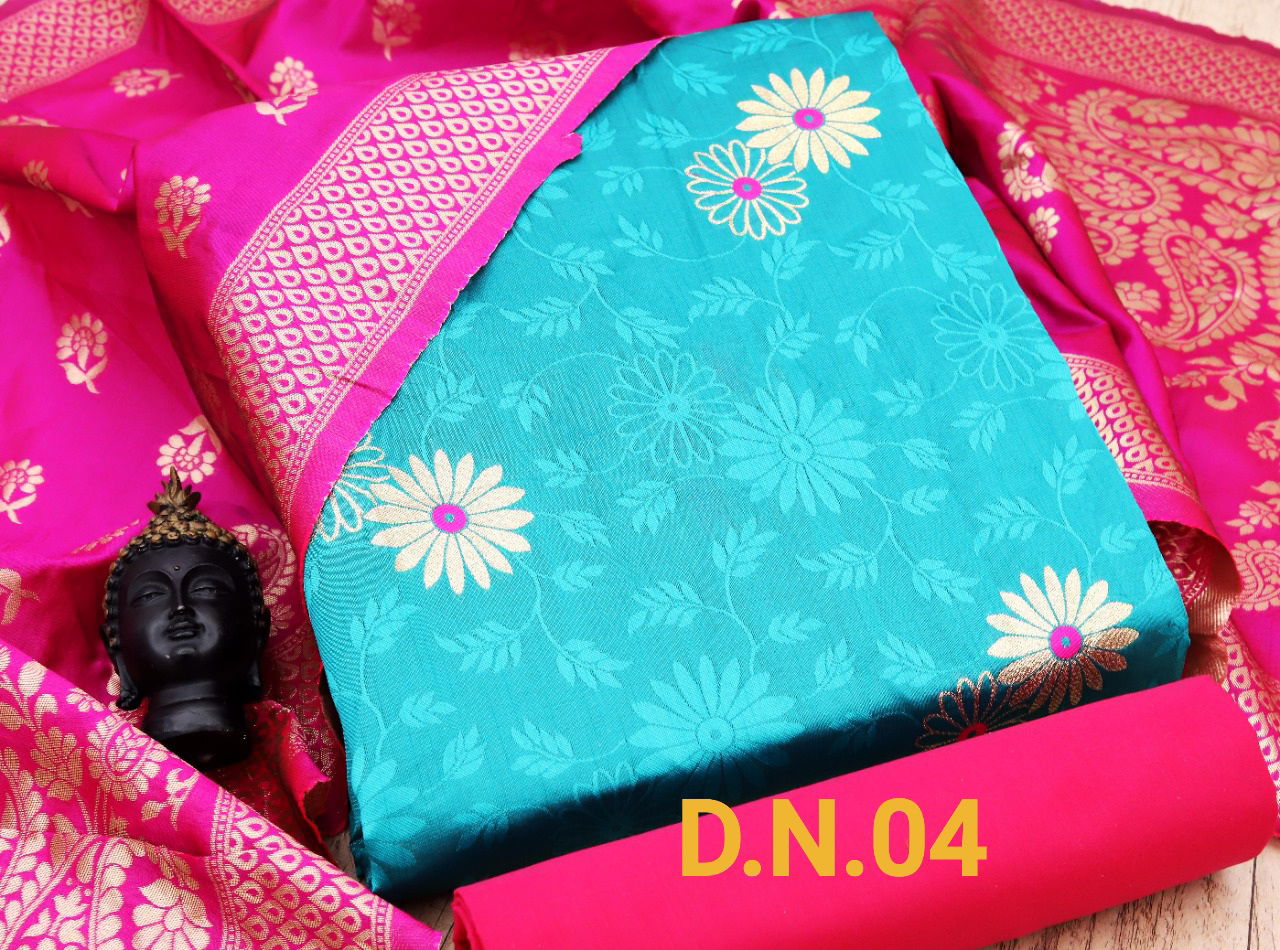 Rnx Jacquard 1 Fancy Latest Designer Casual Wear Banarasi Jacquard Dress Material Collection
