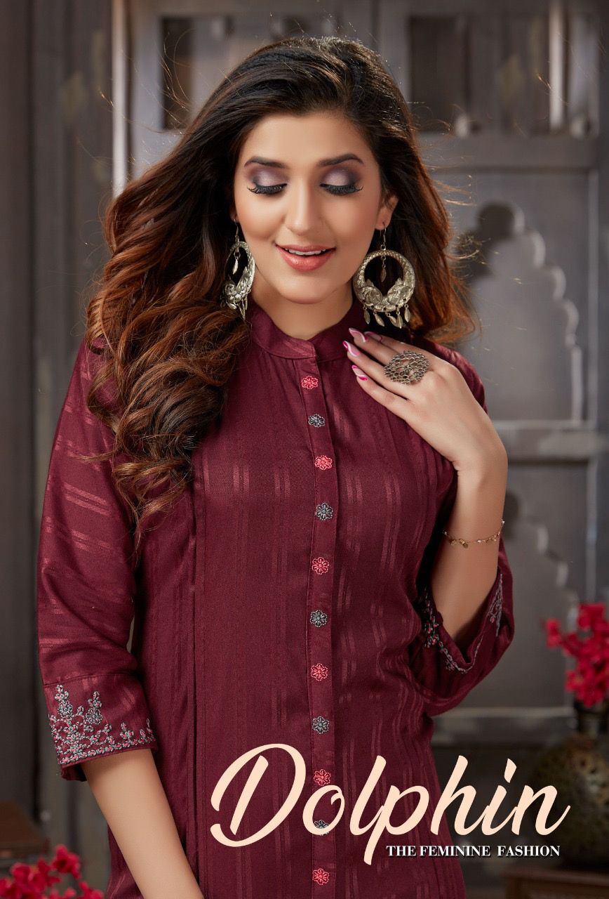 Dolphin 01 New Designer Party Wear Rayon Desihner Kurti Collection