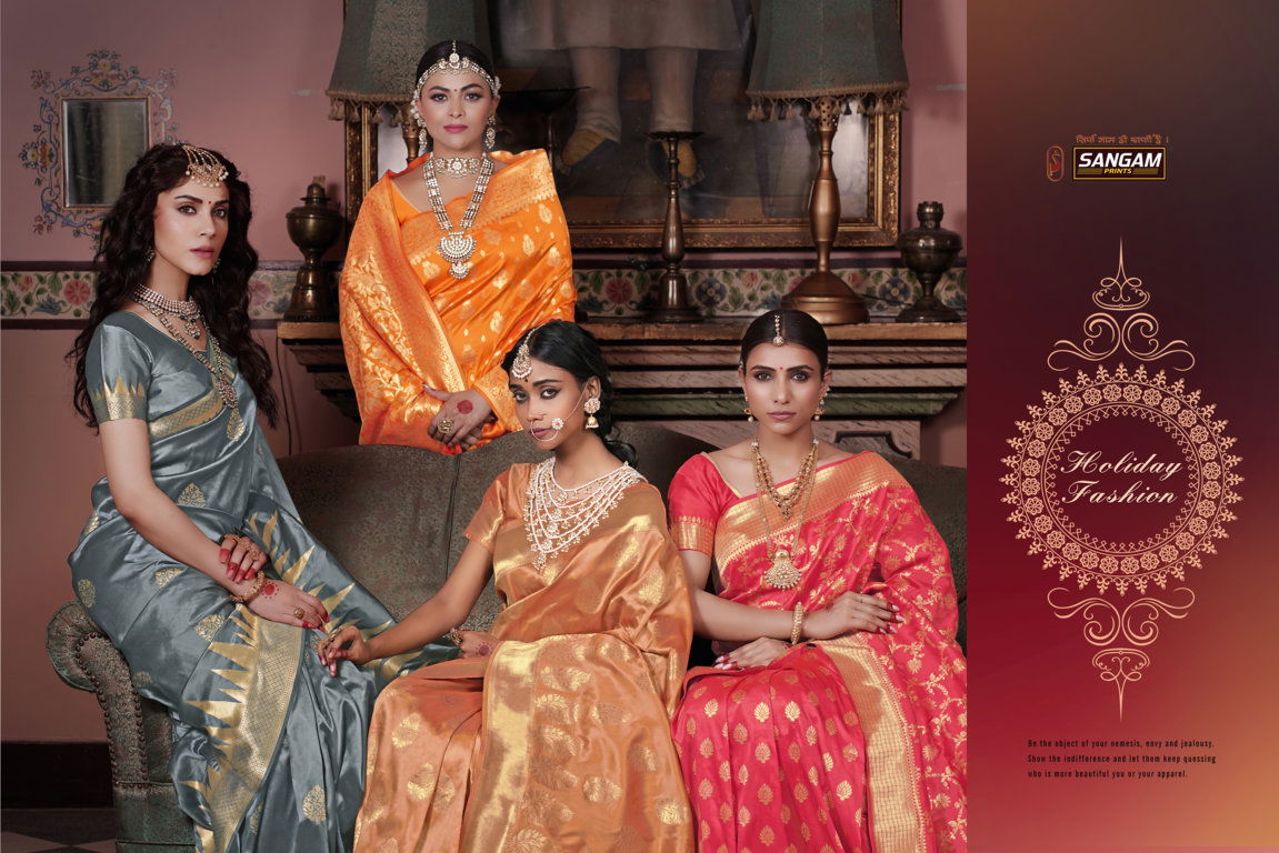 Sangam Padmakshi Latest Heavy fancy Festive Wear Banarsi Silk Sarees Collection