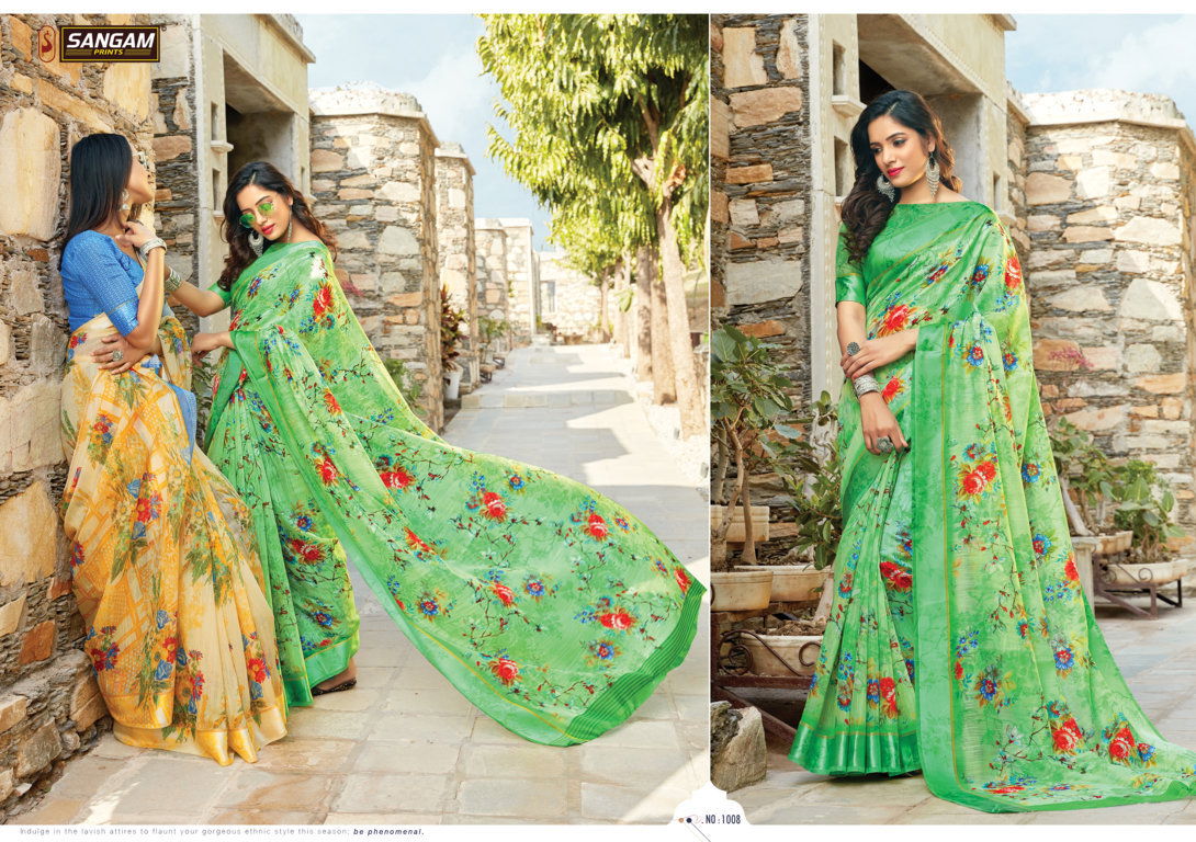 Sangam Kashmiri Cotton Latest Printed Casual Wear Designer Cotton saree Collection 