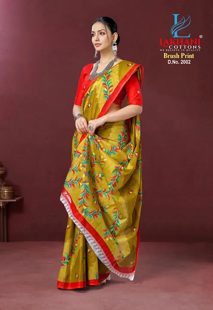 Brush Print Vol 2 By Lakhani Cotton Printed Fancy Saree Best Wholesale Shop In Surat