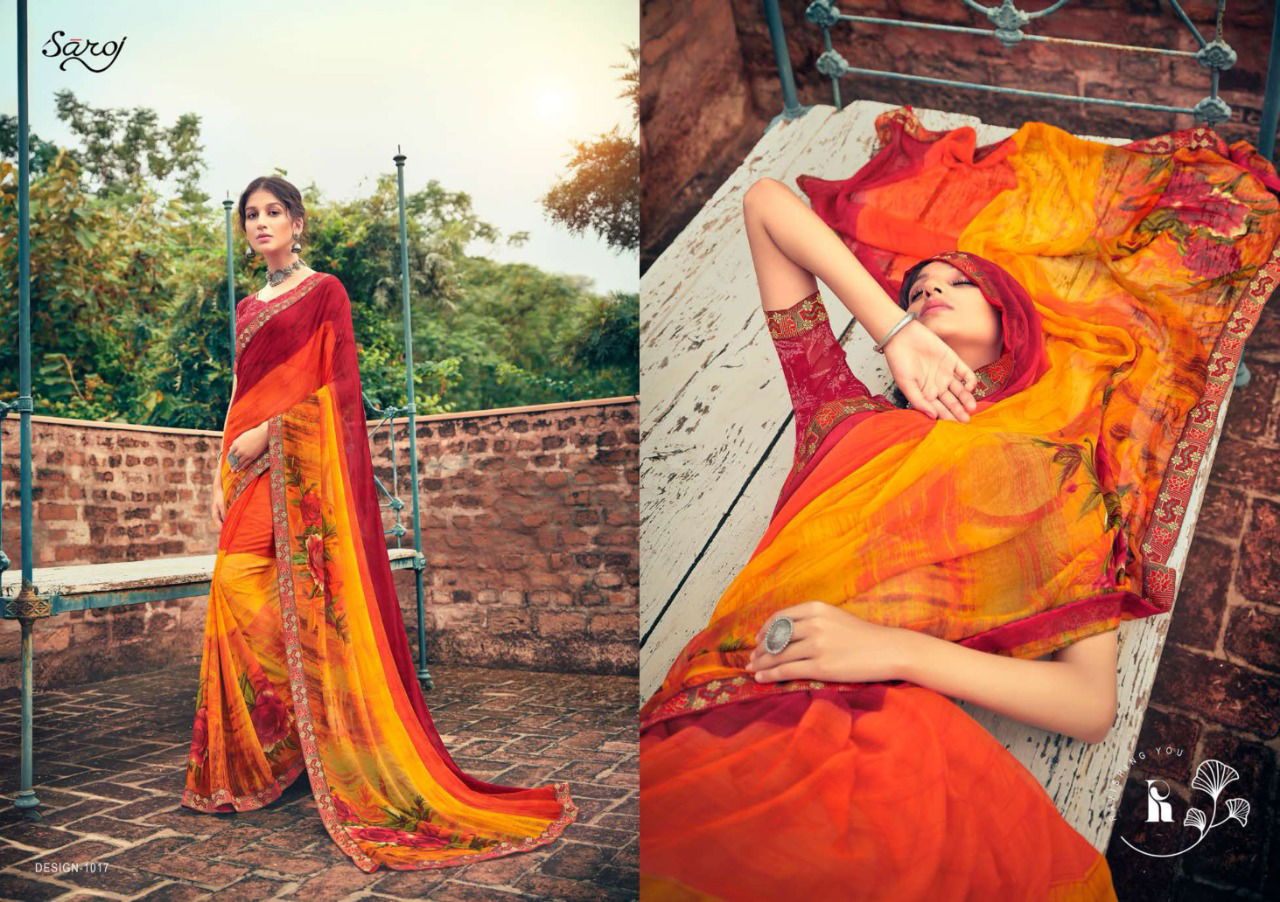 Saroj Victoria 2 Georgette Casual Wear Printed Designer Saree Collection
