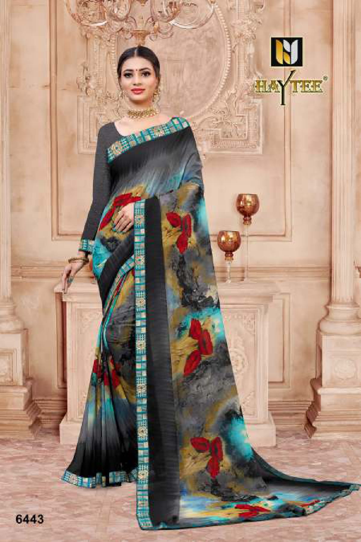 Haytee Seosons Designer Daily Wear Weightless georgette Printed Sarees Collection