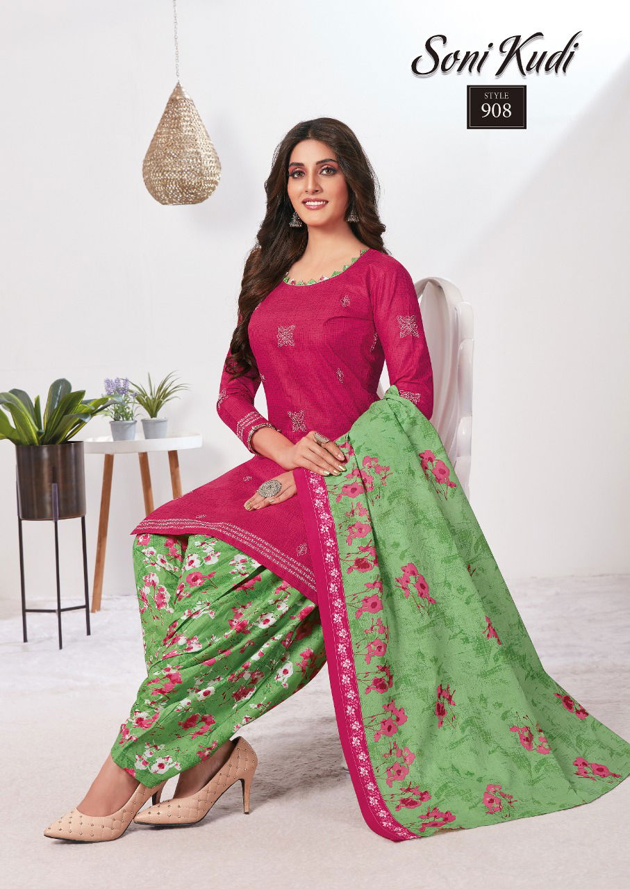 Navkar Soni Kudi 9 Regular Wear Printed Cotton Dress Material Collection
