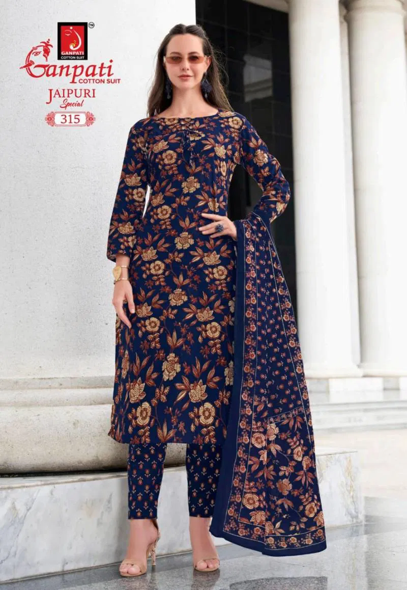 Jaipuri Special Vol 15 By Ganpati Cotton Printed Dress Material Suppliers In India