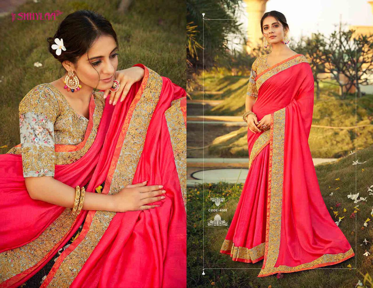 SHHYLAA CHARBAGH VOL-3 DIGITAL PRINTS AND EMBROIDERY WORK LATEST FANCY DESIGNER  SAREE COLLECTION