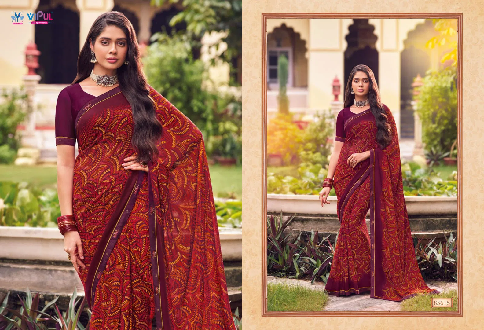 Tulsi Vol 9 By Vipul Georgette Daily Wear Sarees Wholesalers In Delhi