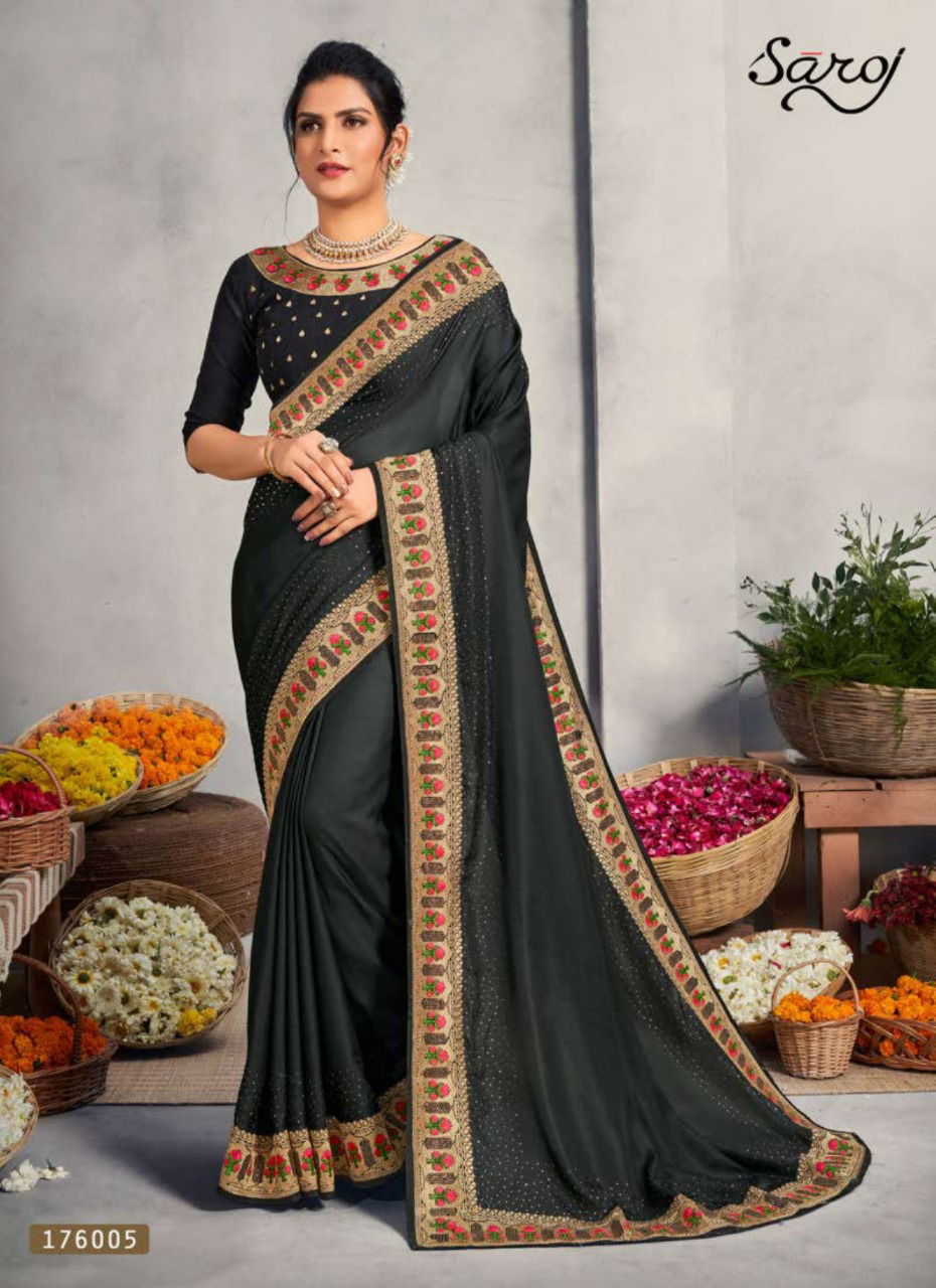 Saroj Miracle Fancy Latest Printed Festive Wear Silk Sarees Collection