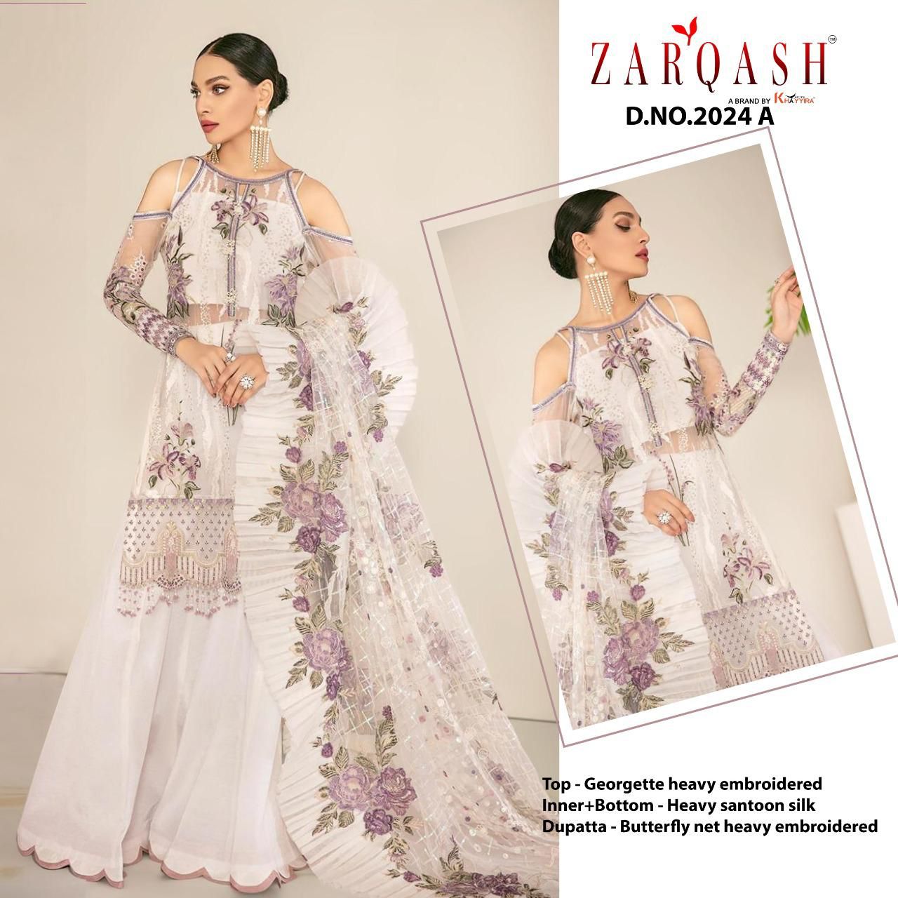 Zarqash Jihan 2024 Fancy Wedding Wear Georgette Pakistani Salwar Kameez Collection