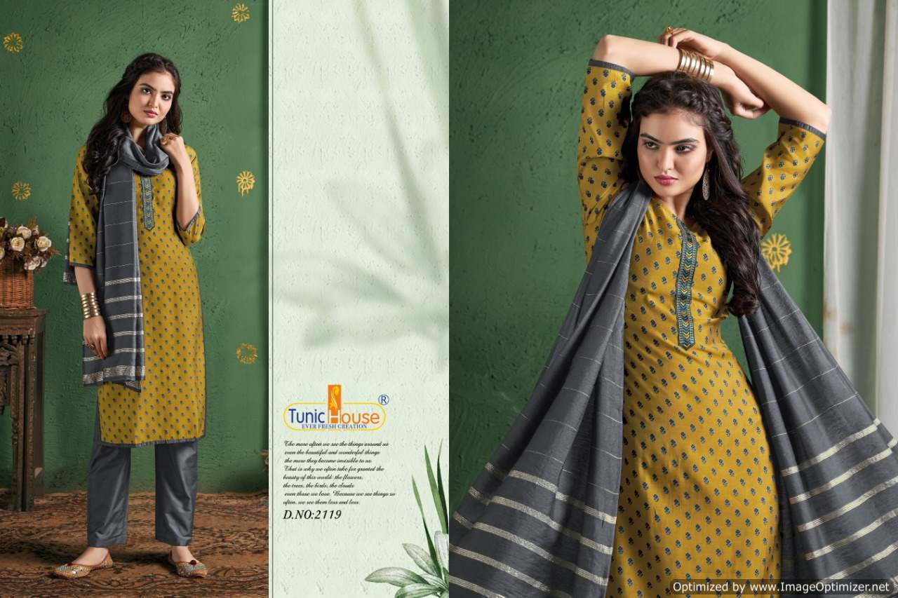 Tunic House Eba 3 Muslin Silk Fancy Ethnic Wear Designer Ready Made Collection
