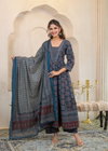 Naisha K 339 Cotton Printed Long Anarkali Style Kurta Set Wholesale Online