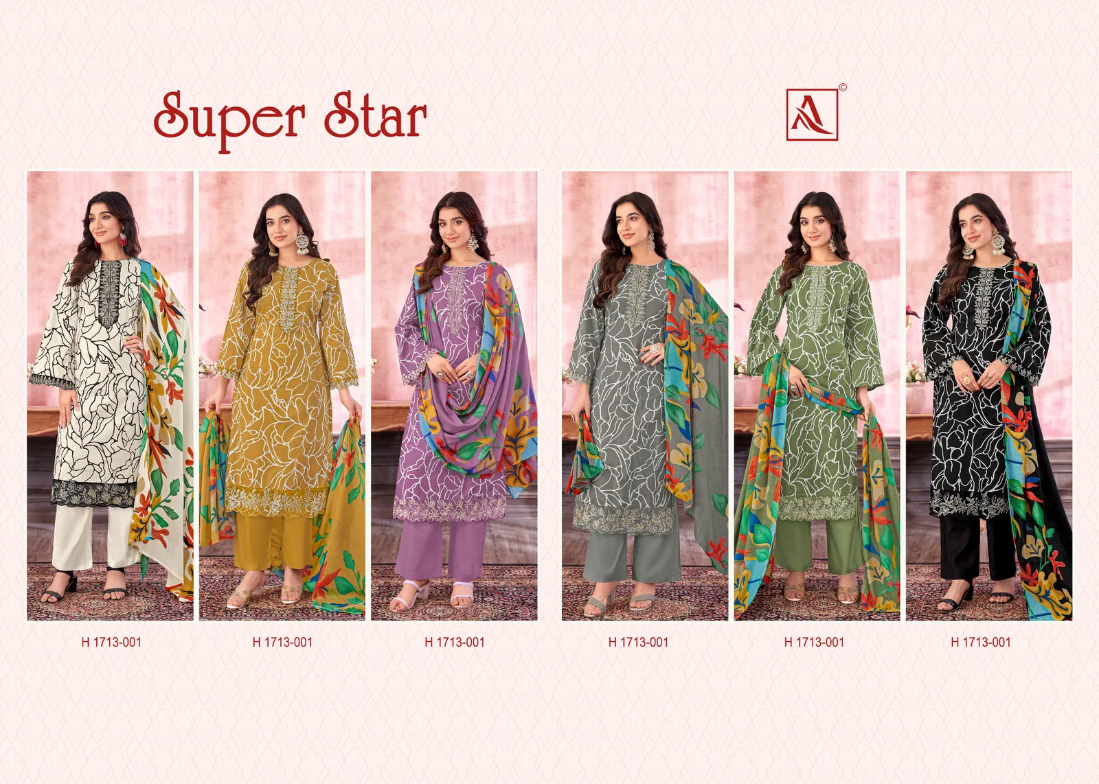 Super Star By Alok Suit Cambric Printed Surat Dress Material Wholesale Market

