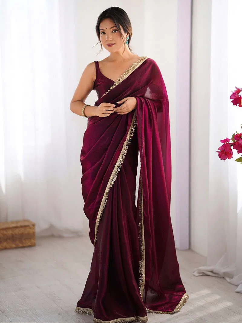 Zili 29 Party Wear Satin Silk Stylish Saree Wholesalers In Delhi