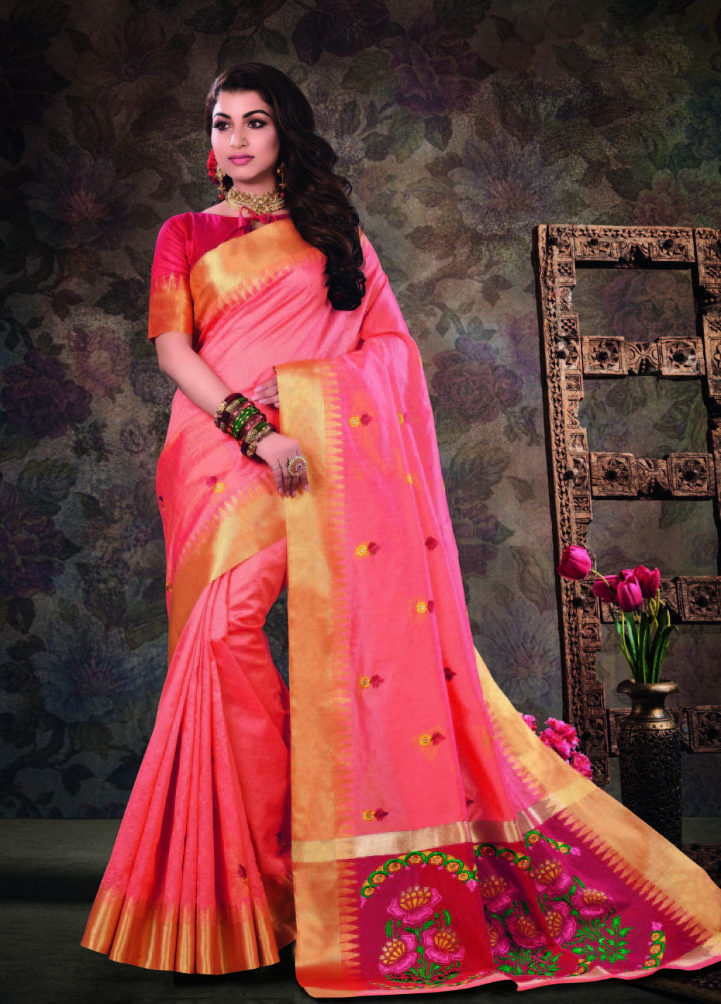 Sangam Shantipuri Latest Festive Wear Handloom Pure Crystal Silk Designer Sarees Collection
