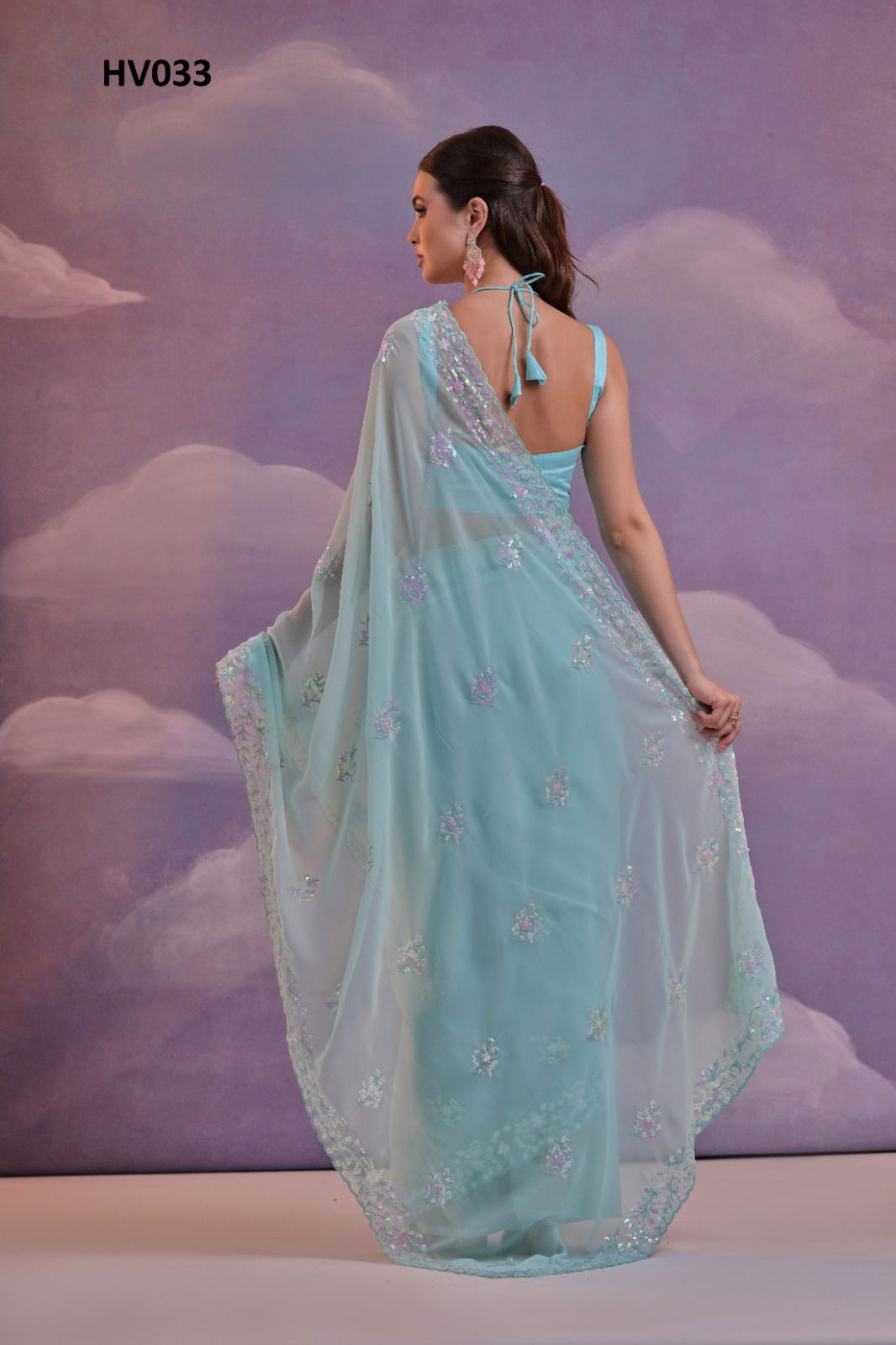 Cipla By Fashion Berry Georgette Printed Party Wear Online Sarees Wholesale