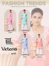 Victoria Vol 25 By Blue Hills Rayon Thread Work Surat Kurti With Bottom Wholesale Market 