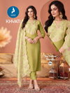 Khyati By Kaya Roman Shimmer Wholesale Kurti With Bottom Dupatta In India
