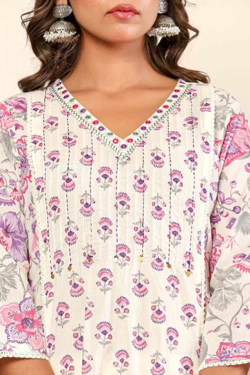 Tanyaa P 208 Cotton Kurti With Bottom Dupatta Wholesalers In Delhi
