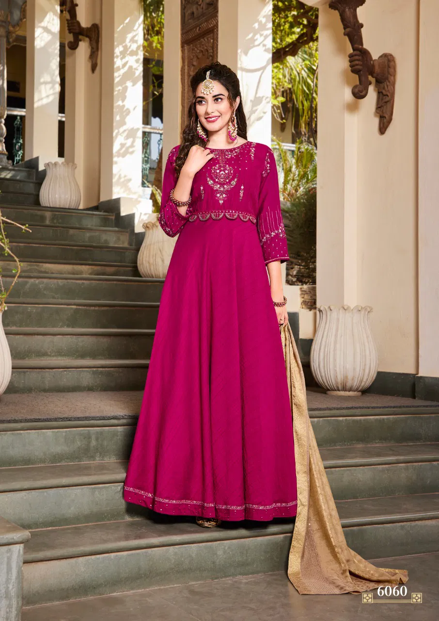 Koodee Sundra 1 Heavy Wedding Wear Long Gown With Dupatta Collection