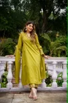 KF 306 Kalaai PV Chanderi Embroidery Kurti With Bottom Dupatta
