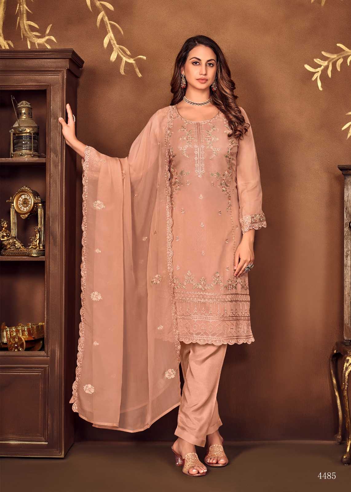 Jaan E Jahan By Bela Fancy Organza Dress Material Wholesale In India