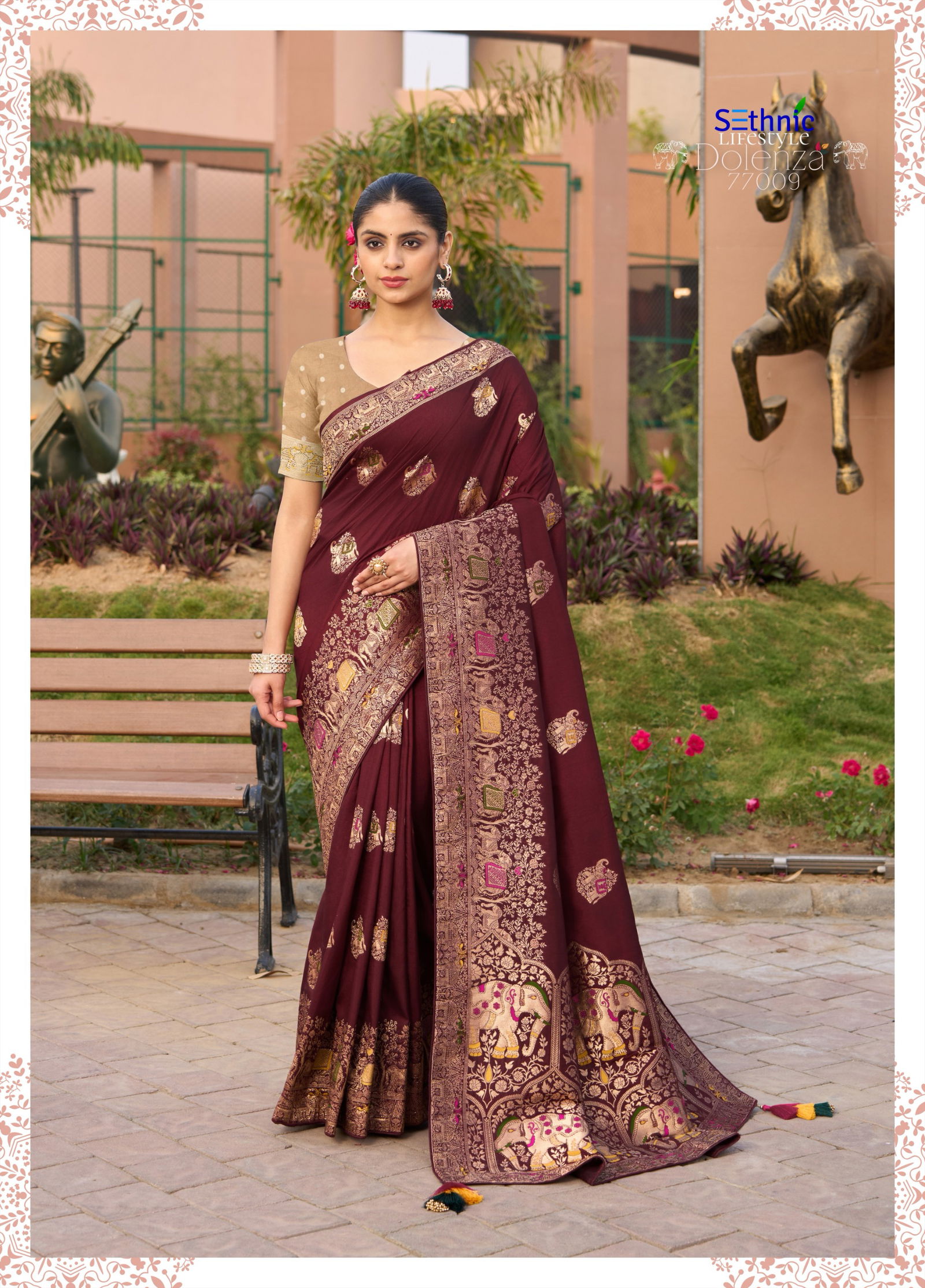 Dolenza Vol 2 By Sethnic Dola Silk Triple Meenakari Saree Orders In India