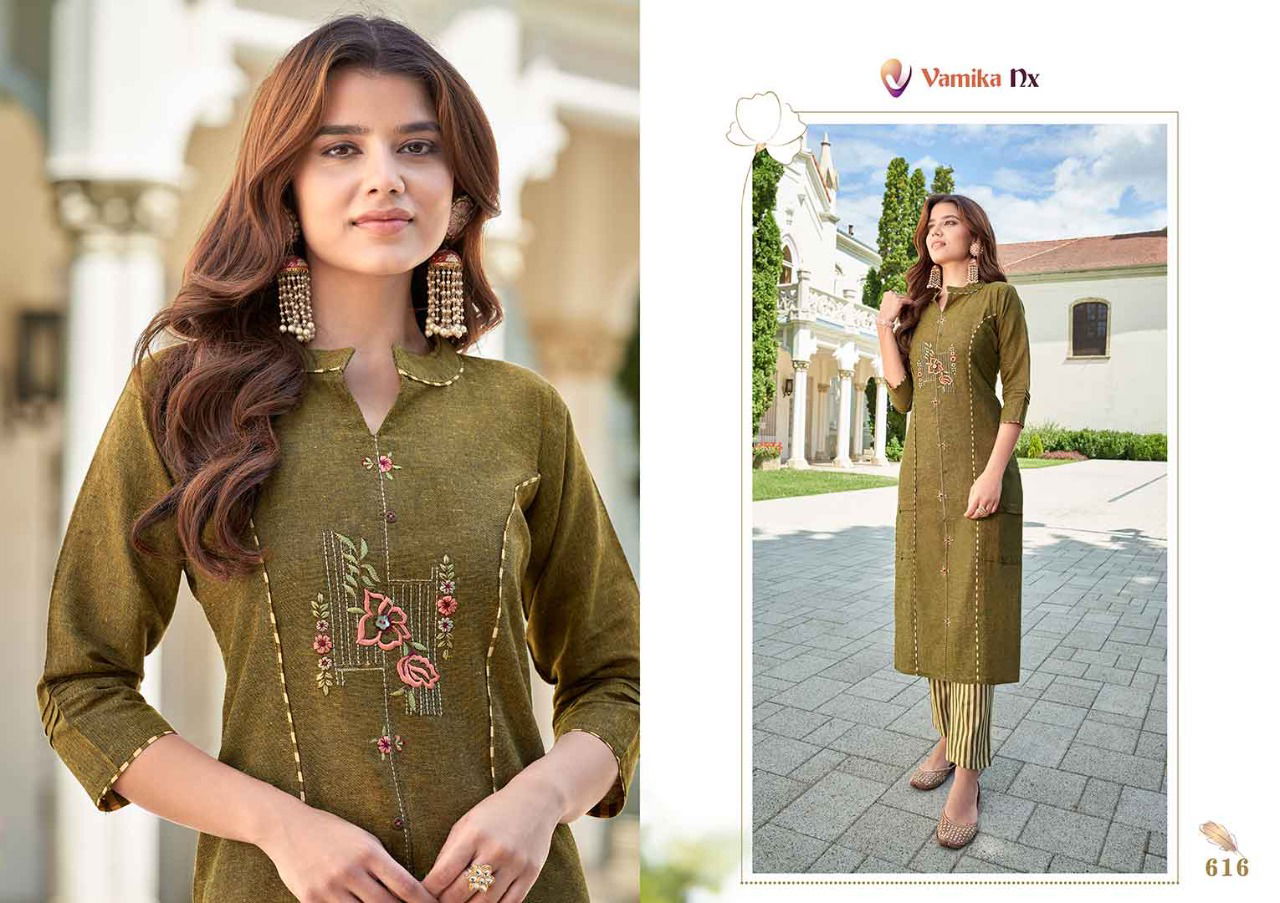 Vamika Nx Apsara 4 Fancy Ethnic Wear Cotton Kurti With Bottom Collection