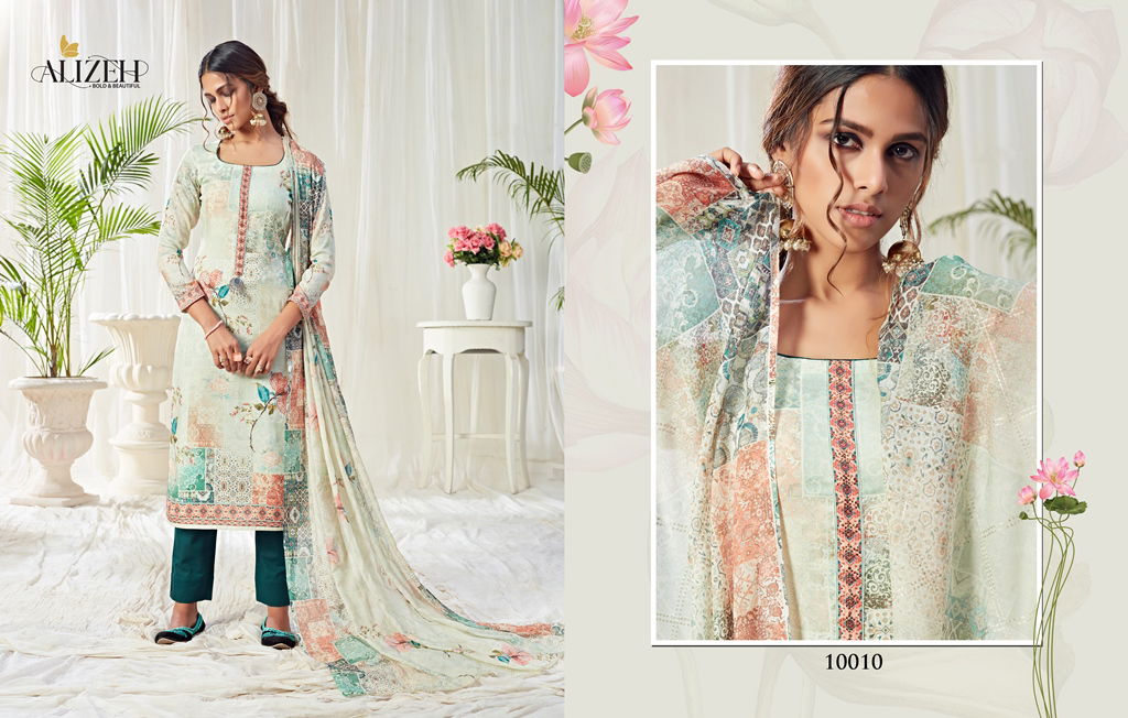 Alizeh Bliss Latest Designer Printed Cotton Dress Material Collection