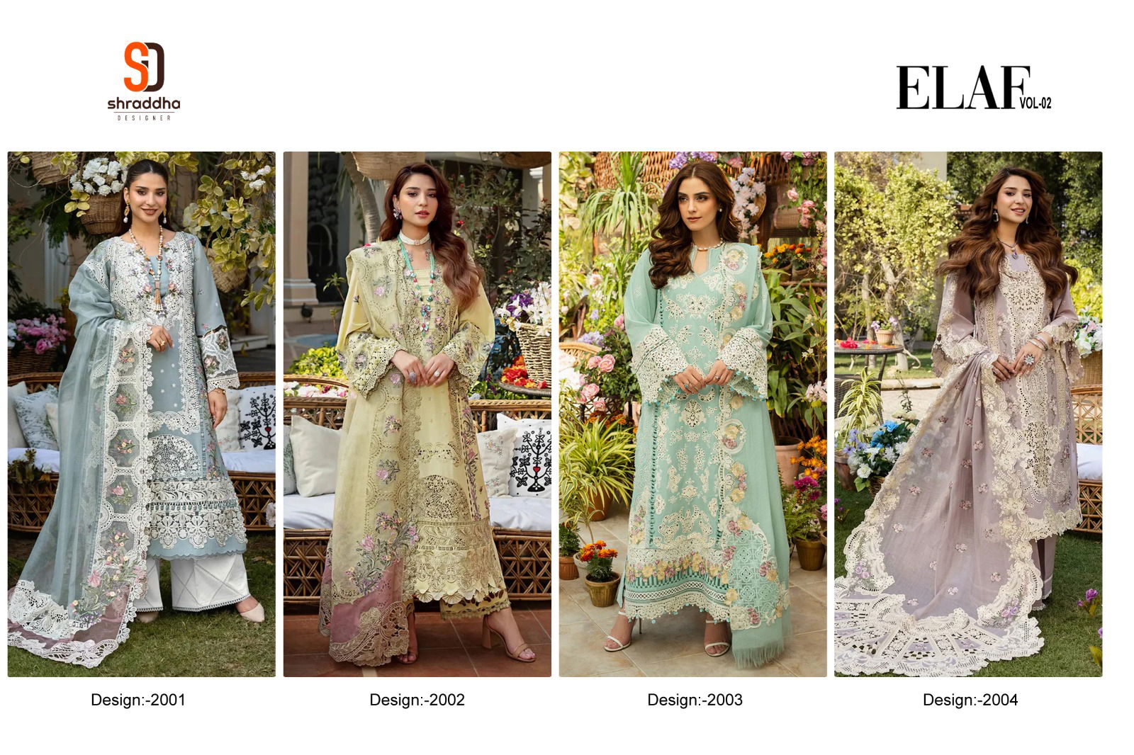 Elaf Vol 2 By Shraddha Pure Cotton Pakistani Suits Wholesale Price In Surat