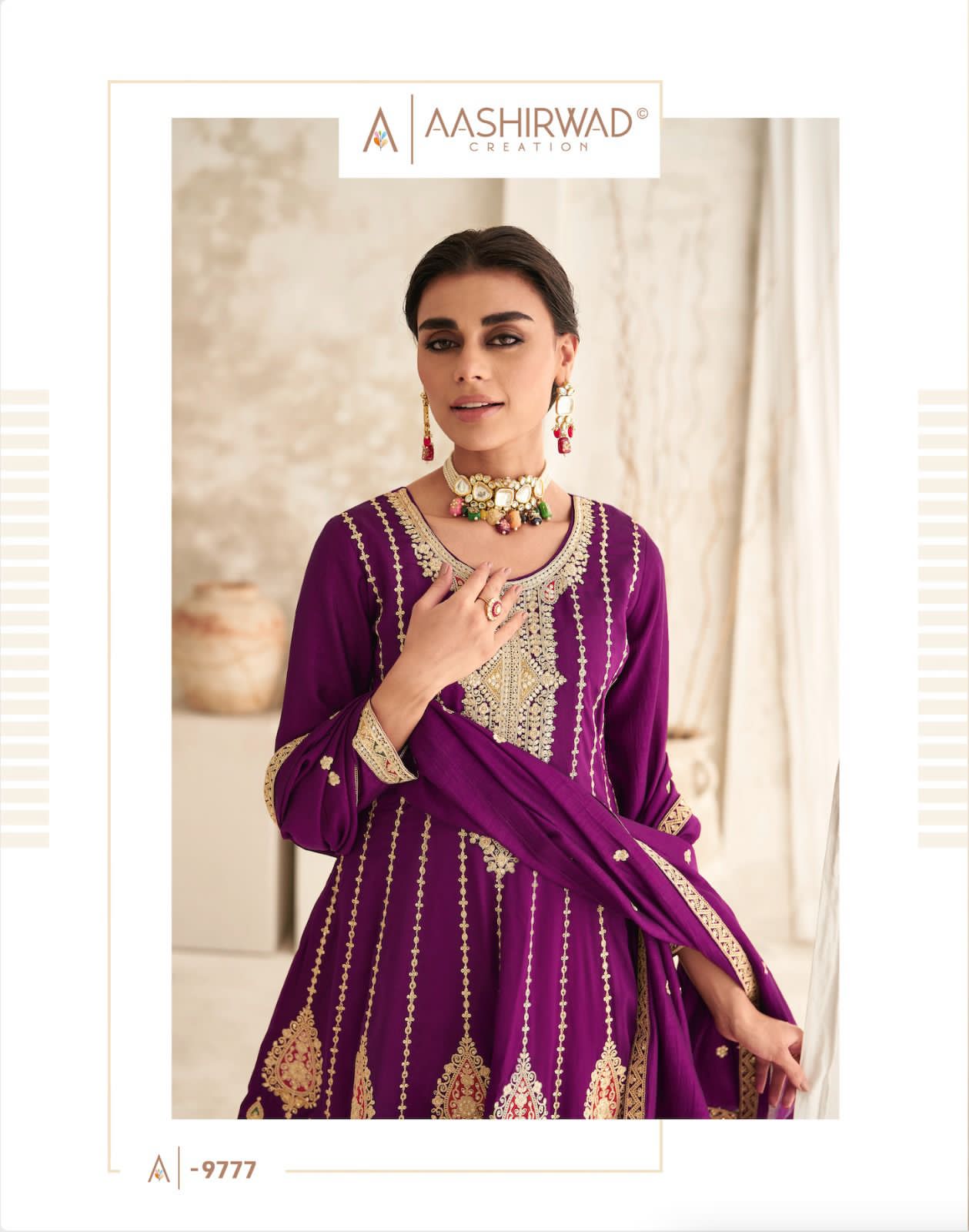 Romani By Aashirwad Heavy Embroidery Wedding Salwar Suits Catalog
