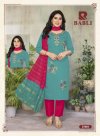 Babli By Raashi Roman Silk Embroidery Kurti With Bottom Dupatta