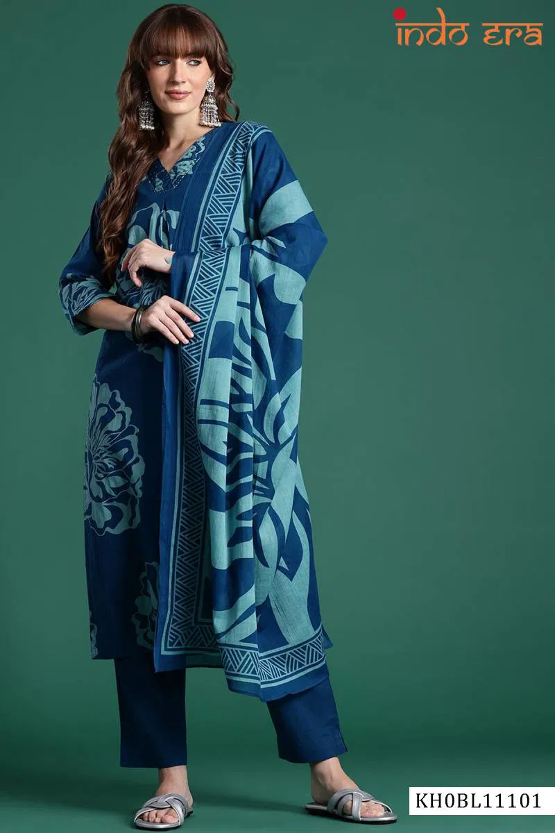 Indo Era 2569 Cotton Kurti Bottom With Dupatta Wholesalers In Delhi
