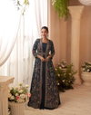 Kasmira By Sayuri Chinon Silk Wholesale Gown Jacket With Belt In India
