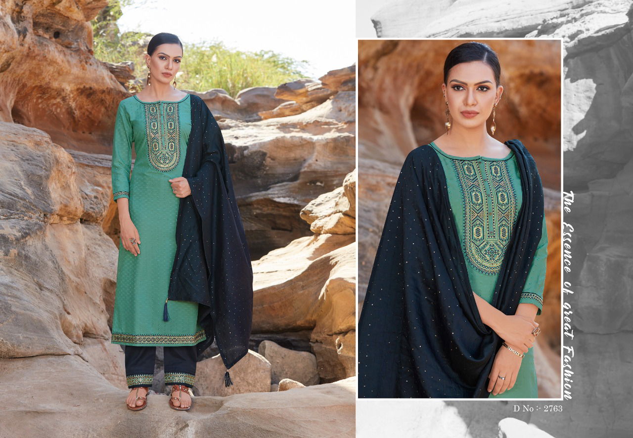 RANGOON GAZAL Latest fancy Festive Wear Silk Weaving Butti and Sequence Work Heavy Salwar Suit Collection